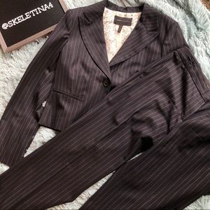 BCBGMaxAzria Blue Pinstripe Pant Suit